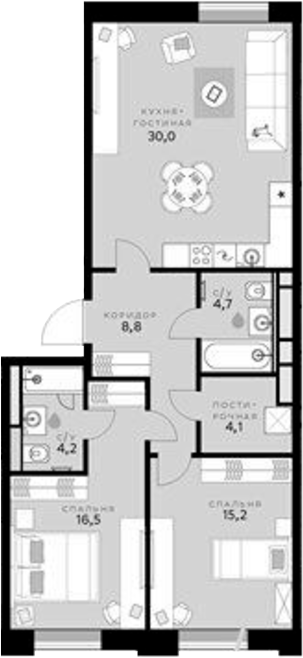 2-комн. СберСити