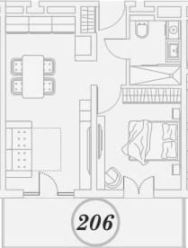 1-комн. квартира, 38.7 м² в ЖК ГК Сан Гарден Хотел&СПА — фото 2