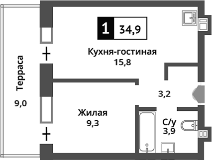 2-комн. Никольский квартал Отрада