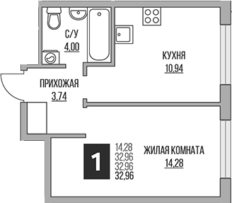 2-комн. Гранель Притяжение Сити