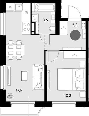 Продается 2-комн. квартира, 36.6 м²