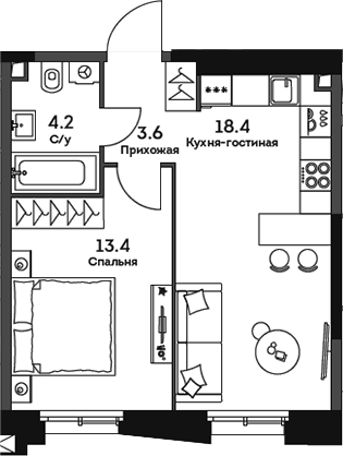 2-комн. ТВЕЛВ