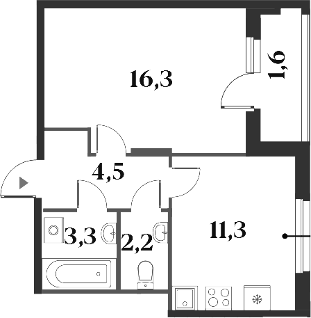 1-комн. Миниполис 8 Кленов