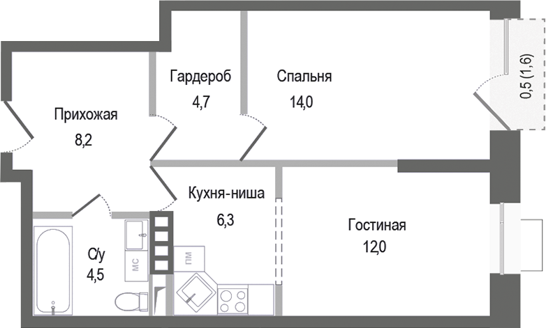 2-комн. Киноквартал