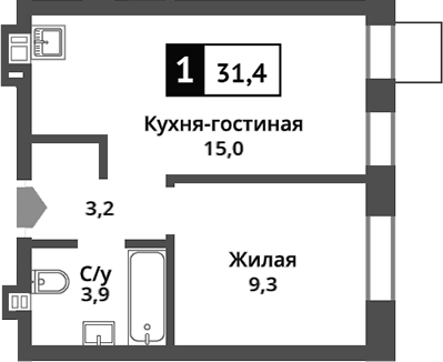2-комн. Никольский квартал Отрада