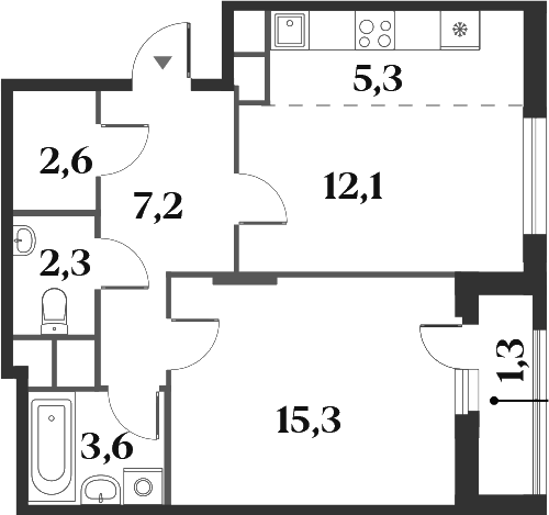 2-комн. Миниполис 8 Кленов