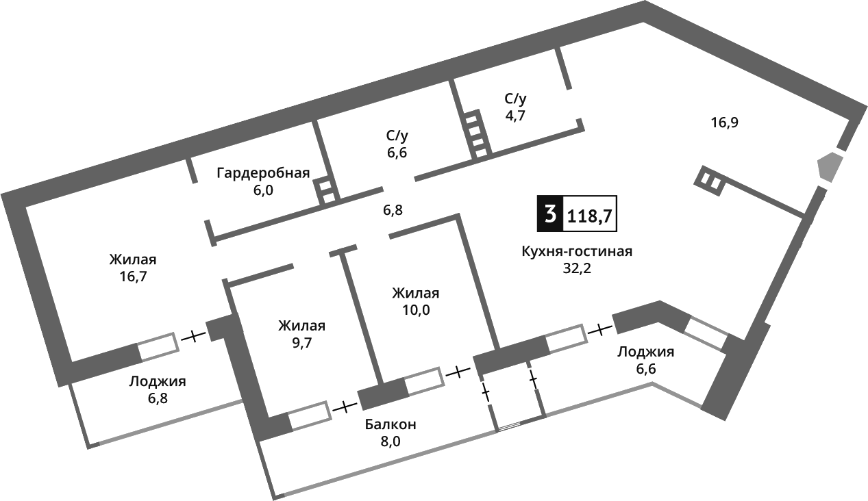 4-комн. Отрада на реке