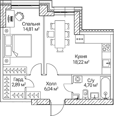 2-комн. СЕЗАР СИТИ