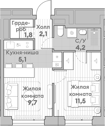 2-комн. НАТИВ