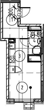 Студия, 21.3 м², 16/17 этаж, ЖК «Форевиль»