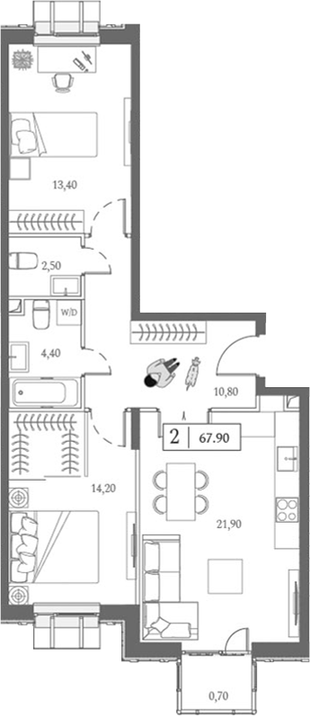 3-комн. Dream Towers