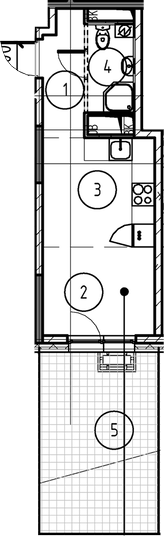 Студия, 21.8 м², 2/17 этаж, ЖК «Форевиль»