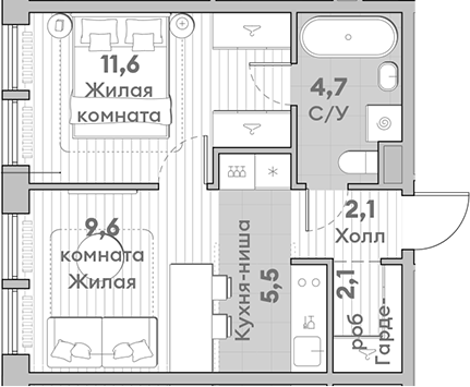 2-комн. НАТИВ