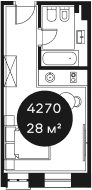 Квартира квартира, 27.53 м² в ЖК Резиденция Волна — фото 2