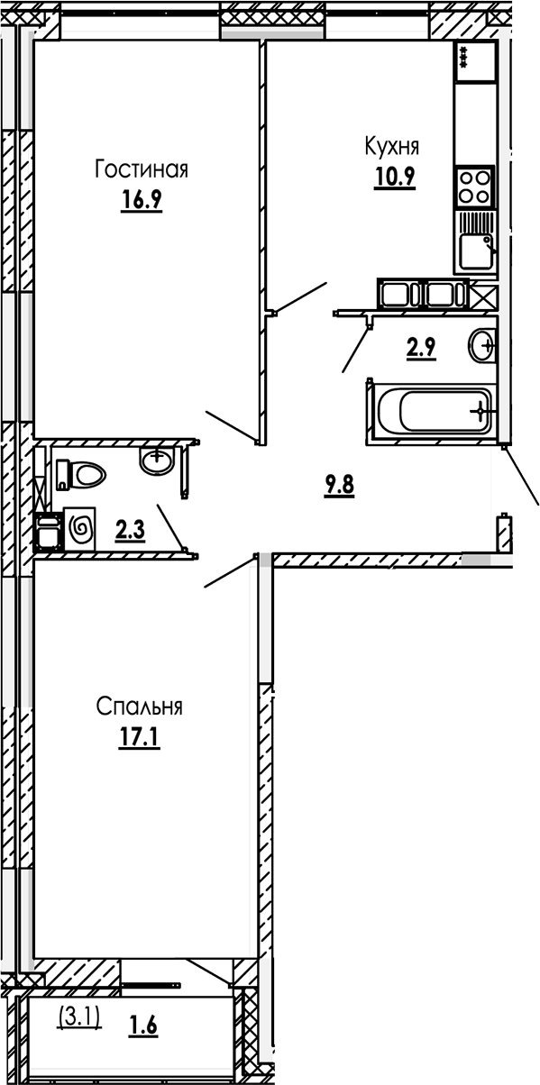2-комн. Малиново