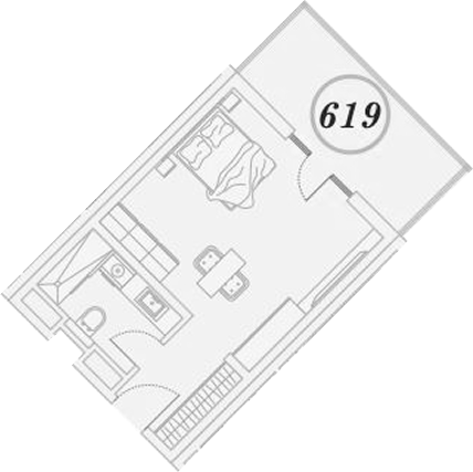 Студия, 30.8 м², 6/9 этаж, ЖК «ГК Сан Гарден Хотел&СПА»
