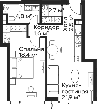 2-комн. Сити Бэй