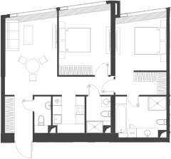 Студия, 81.15 м², 36/85 этаж, ЖК «Дом Дау»