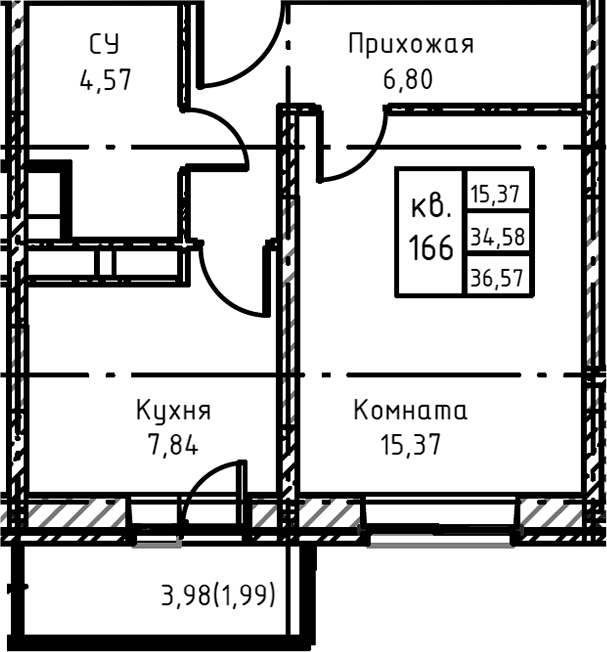1-комн. Высокий Берег