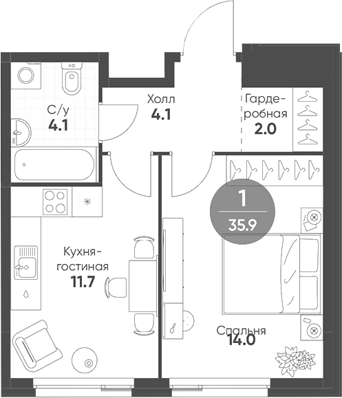 2-комн. Шагал