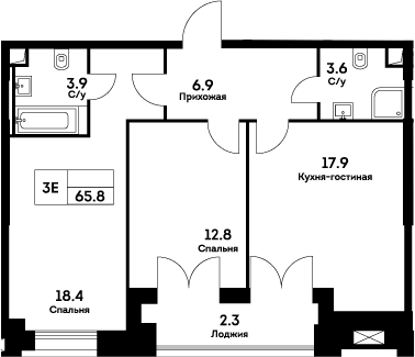 3-комн. ЭВЕР