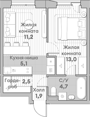 2-комн. НАТИВ