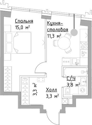 1-комн. Левел Павелецкая Сити