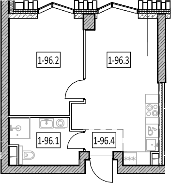 2-комн., 40.4 м², 9/57 этаж, ЖК «Айс Тауэрс»