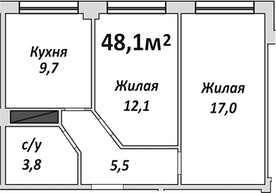 2-комн. Европейский