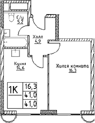 1-комн. Наметкин Тауэр