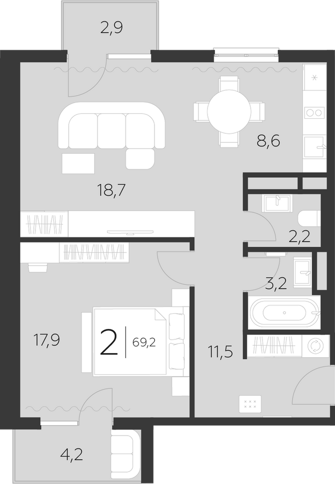 1-комн. LeePrime Residences Polyana Sochi