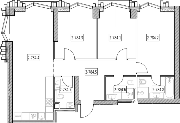4+ комнаты, 89.6 м², 6/52 этаж, ЖК «Айс Тауэрс»