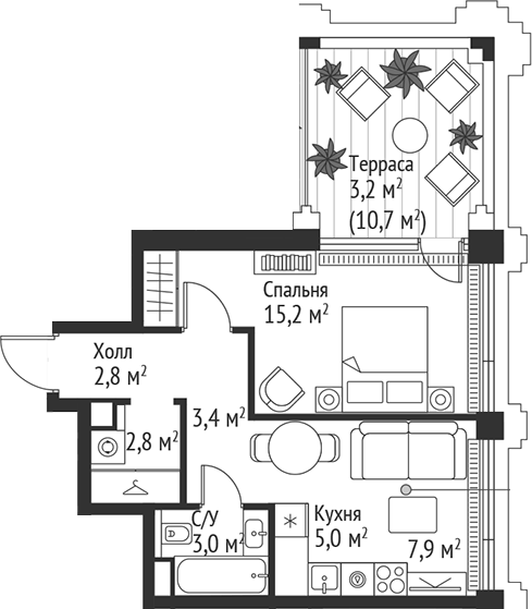2-комн. СЕТ