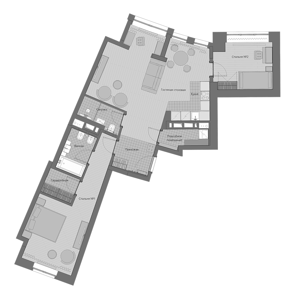 3-комн. Маршал