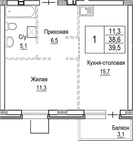 2-комн. Лесная Отрада