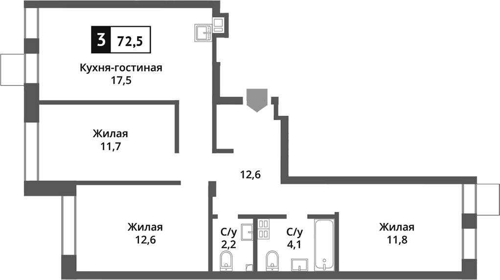 4-комн. Никольский квартал Отрада