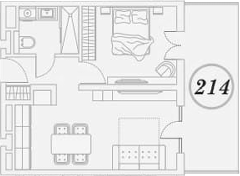 1-комн. квартира, 40.4 м² в ЖК ГК Сан Гарден Хотел&СПА — фото 2