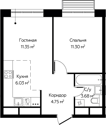 2-комн. Новоград Павлино