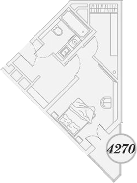 Студия, 36.7 м², 4/9 этаж, ЖК «ГК Сан Гарден Хотел&СПА»