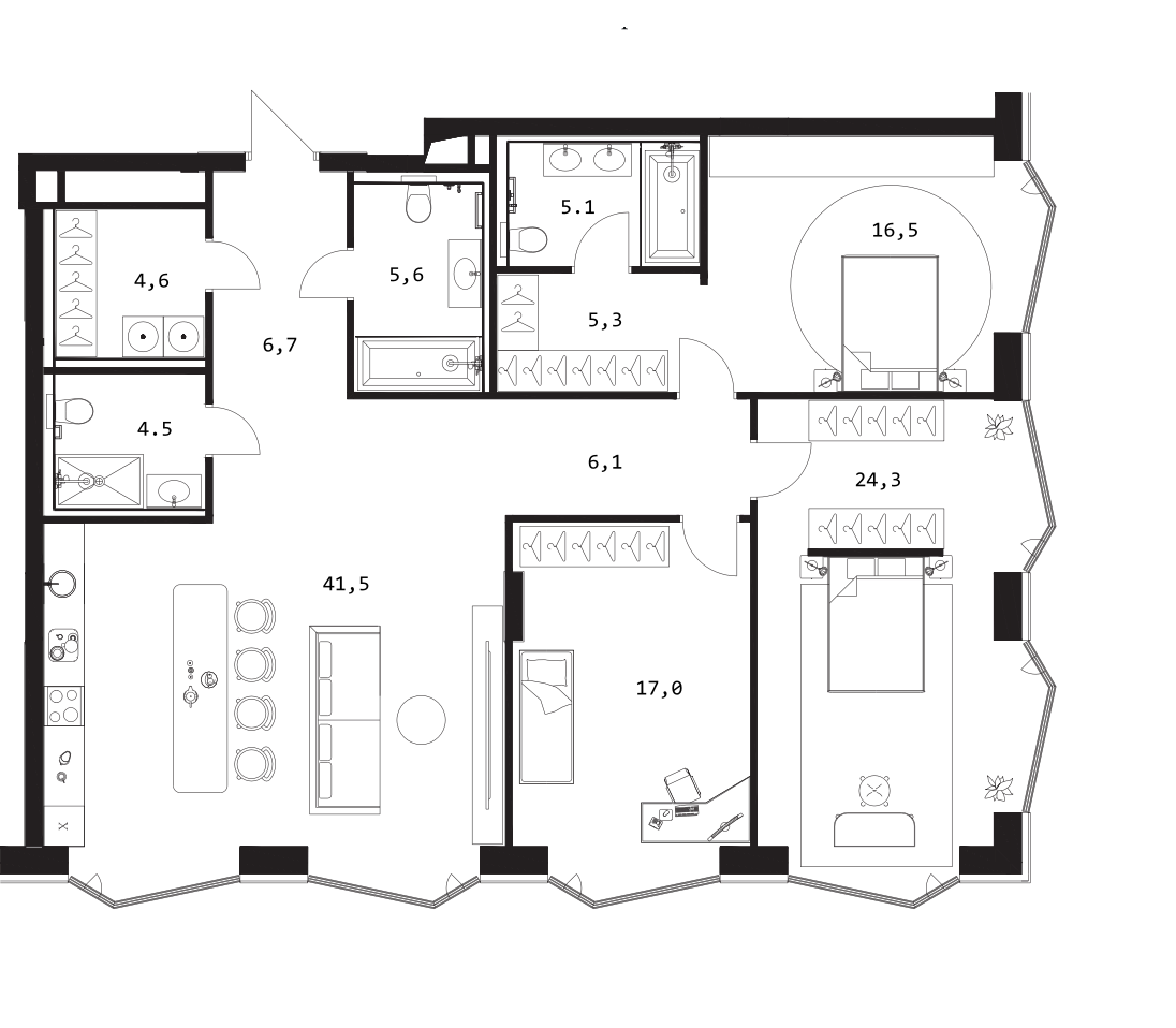 4-комн. A. Residence