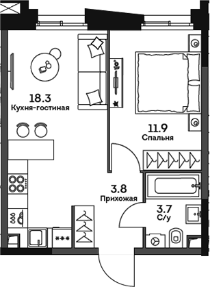 2-комн. ТВЕЛВ