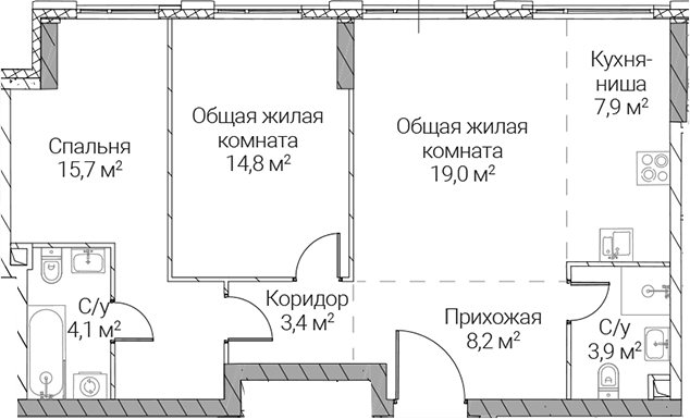 3-комн. СЕЗАР СИЛИКА