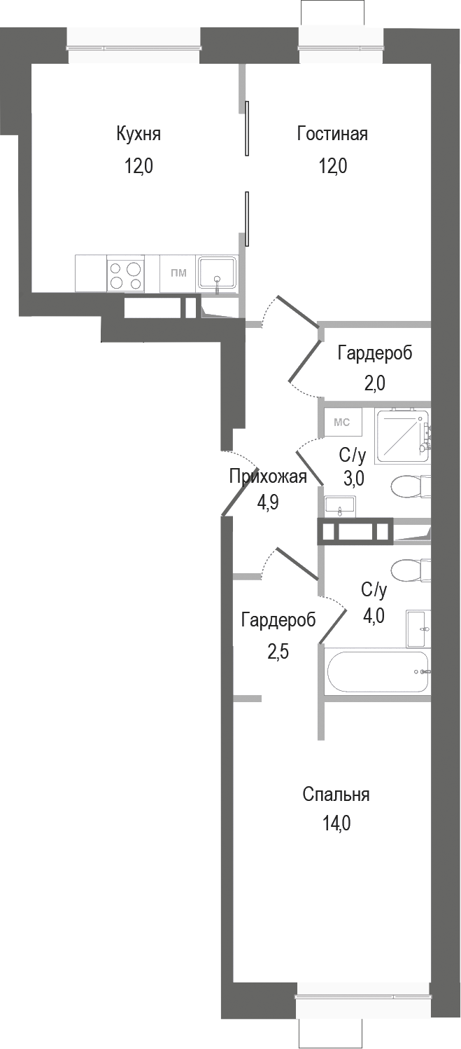 2-комн. Киноквартал