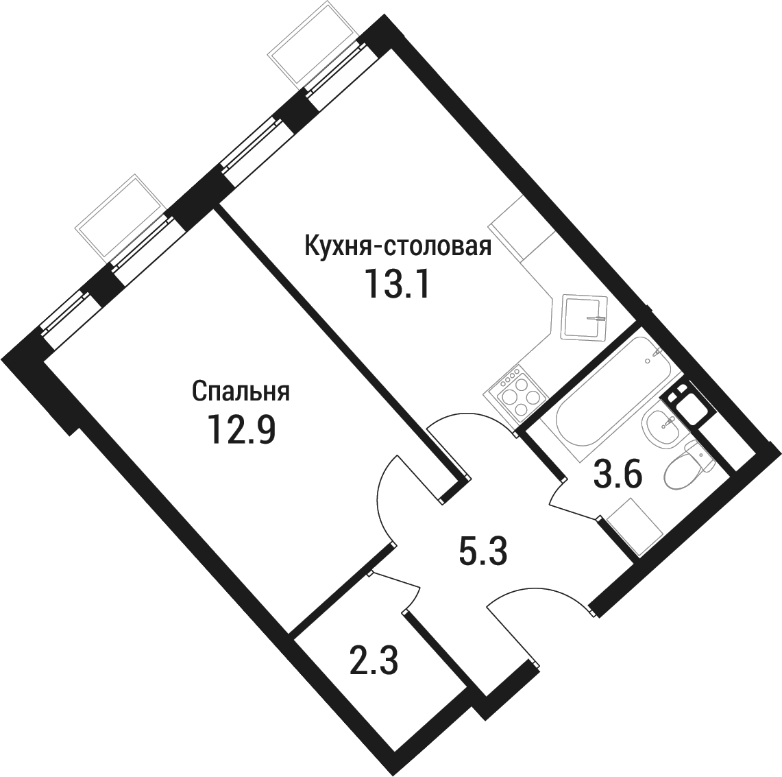1-комн. Дом в Малаховке