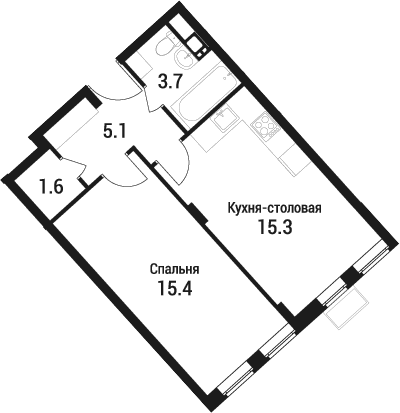 1-комн. Дом в Малаховке