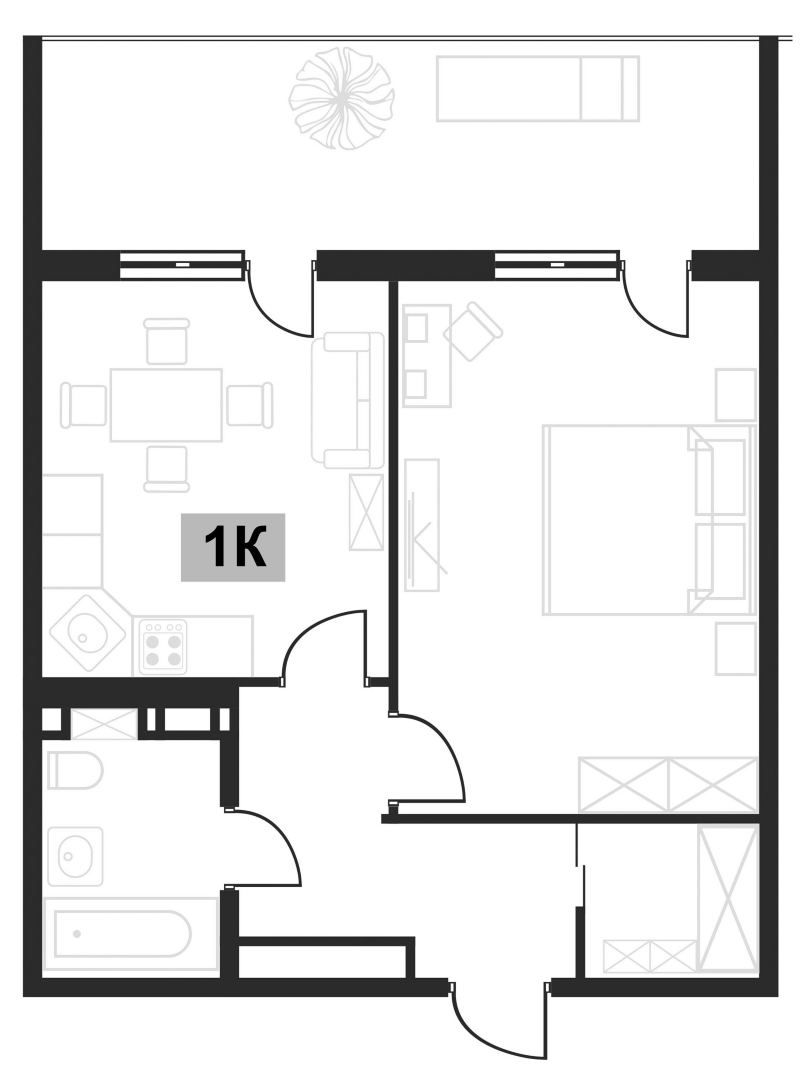1-комн. квартира, 43.89 м² в ЖК Клубная резиденция Европа — фото 2