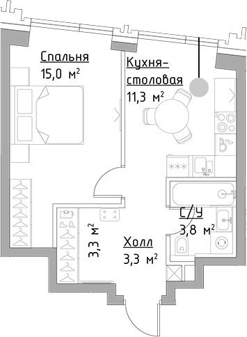 1-комн. Левел Павелецкая Сити