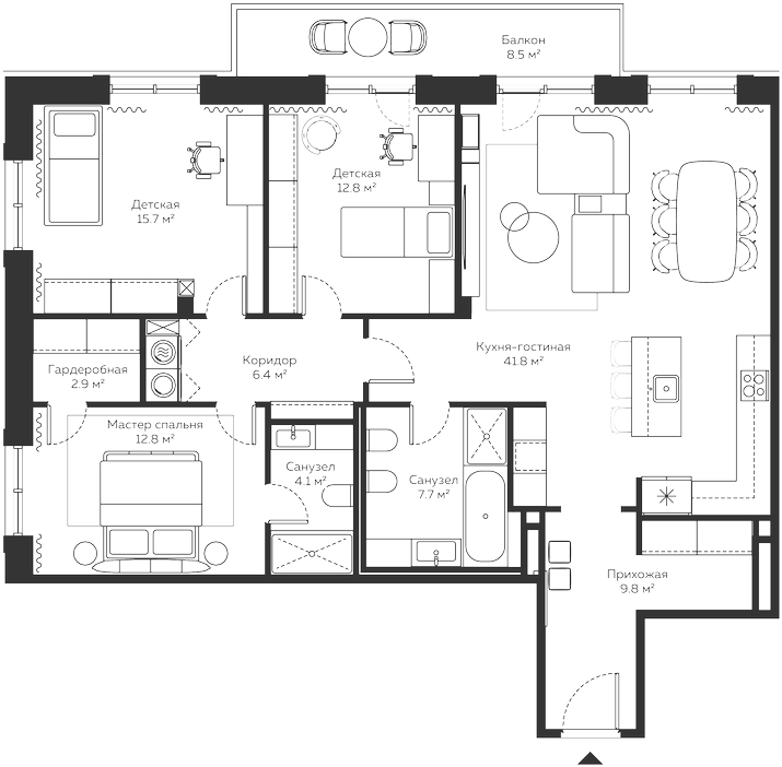 4-комн. River Residences