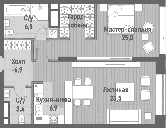 2-комн. Ренессанс