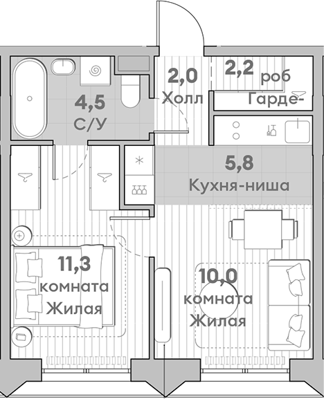 2-комн. НАТИВ